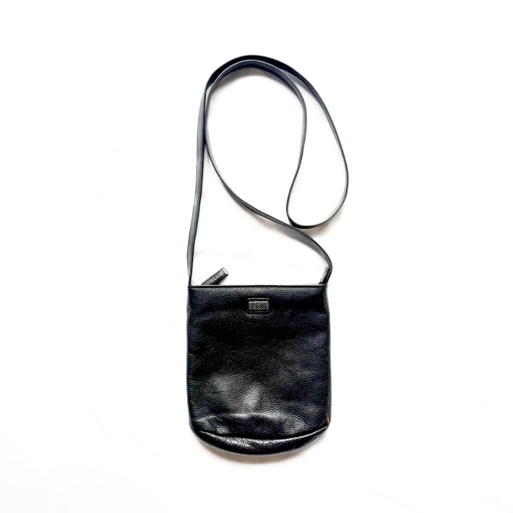 The Sak Pebbled Black Leather Small Crossbody